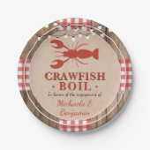 Crawfish Boil Lobster Engagement Party Rustikal Pappteller (Vorderseite)