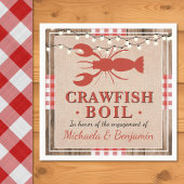 Crawfish Boil Lobster Engagement Party Rustikal Serviette