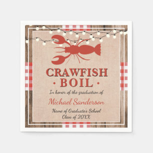 Crawfish Boil Lobster Engagement Party Rustikal Serviette