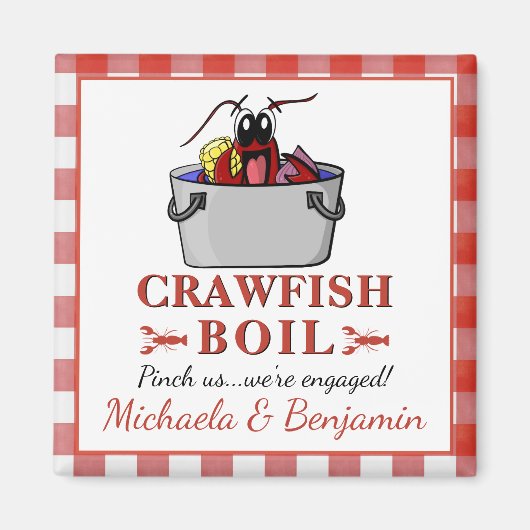 Crawfish Boil Lobster Grillparty Magnet (Vorne)