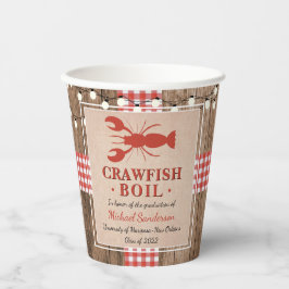 Crawfish Boil Lobster Rustic Graduation Party Pappbecher