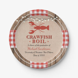 Crawfish Boil Lobster Rustic Graduation Party Pappteller