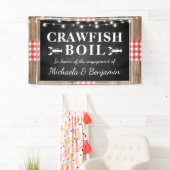 Crawfish Boil Lobster Rustikale Engagement Party Banner (Insitu)