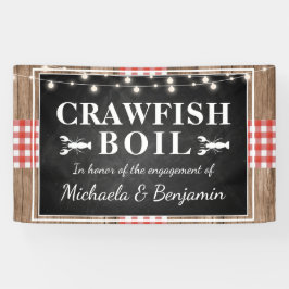 Crawfish Boil Lobster Rustikale Engagement Party Banner