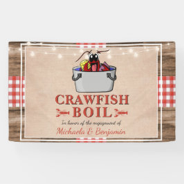 Crawfish Boil Lobster Rustikale Engagement Party Banner