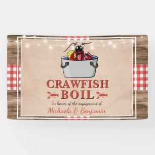 Crawfish Boil Lobster Rustikale Engagement Party Banner