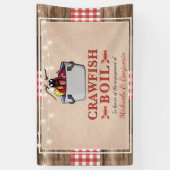 Crawfish Boil Lobster Rustikale Engagement Party Banner (Vertikal)