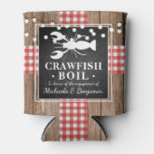 Crawfish Boil Lobster Rustikale Engagement Party Dosenkühler (Vorderseite)