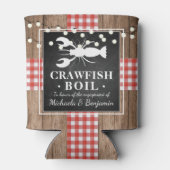 Crawfish Boil Lobster Rustikale Engagement Party Dosenkühler (Rückseite)