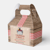 Crawfish Boil Lobster Rustikale Engagement Party Geschenkschachtel (Rückseite)