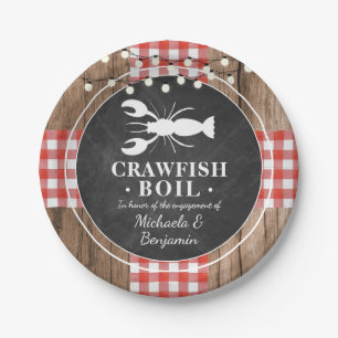 Crawfish Boil Lobster Rustikale Engagement Party Pappteller