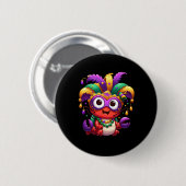 Crawfish Boil Mardi Gras Costume Masquerade Men Wo Button (Vorne & Hinten)