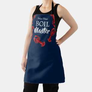 Crawfish Boil Master Dark Blue Custom Funny Koch Schürze