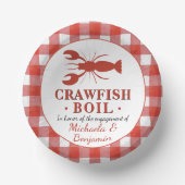 Crawfish Boil Meeresfrüchte Party Rote Picnische V Pappteller (Vorderseite)