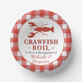 Crawfish Boil Meeresfrüchte Party Rote Picnische V Pappteller