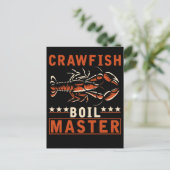 Crawfish Boil Meister Funny Crayfish Koch Postkarte (Stehend Vorderseite)