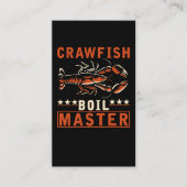 Crawfish Boil Meister Funny Crayfish Koch Visitenkarte (Vorderseite)