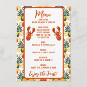 Crawfish Boil Menu Card - Cajun Fisch und Meeresfr Menükarte (Vorderseite)