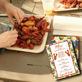 Crawfish Boil Menu Card - Cajun Fisch und Meeresfr Menükarte