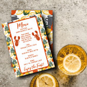 Crawfish Boil Menu Card - Cajun Fisch und Meeresfr Menükarte