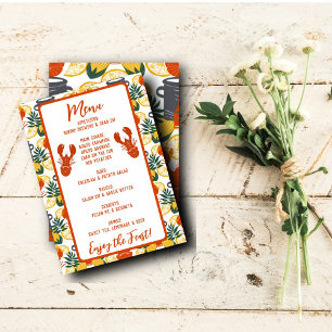 Crawfish Boil Menu Card - Cajun Fisch und Meeresfr Menükarte