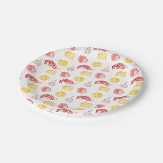 Crawfish Boil Niedlich Pappteller (Schrägansicht)