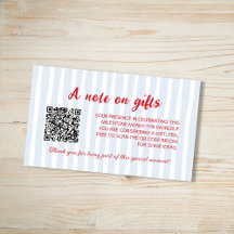 Crawfish Boil Note on Gifts Graduation Party