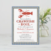 Crawfish Boil Paare Einladung (Stehend Vorderseite)