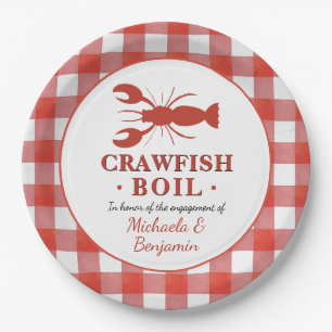 Crawfish Boil Paare Picnic Engagement Party Pappteller