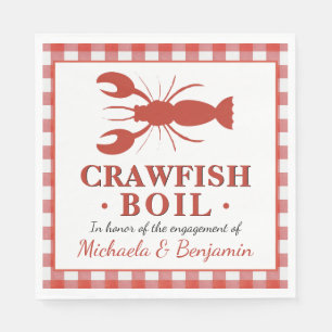 Crawfish Boil Paare Picnic Engagement Party Serviette