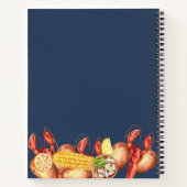 Crawfish Boil Paare Verlobung Rezept Notizblock (Rückseite)