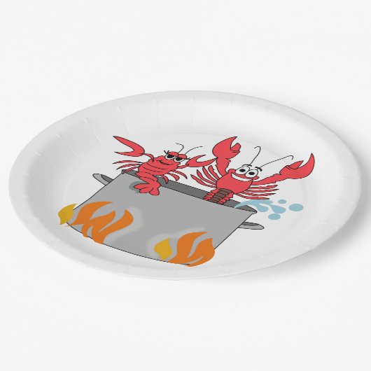 Crawfish Boil Pappteller (Schrägansicht)