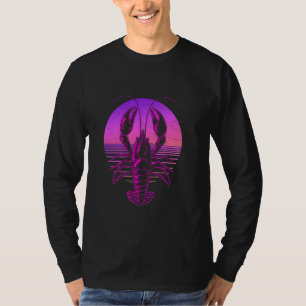 Crawfish Boil Party 80er Retro Sunset Cool Hummer T-Shirt