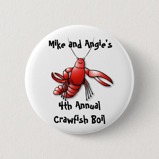 Crawfish Boil Party Button (Vorderseite)