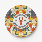 Crawfish Boil Party - Cajun Meeresfrüchte Feier Pappteller (Vorderseite)