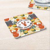 Crawfish Boil Party - Cajun Meeresfrüchte Feier Rechteckiger Pappuntersetzer (angewinkelt)