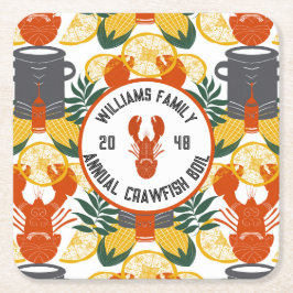 Crawfish Boil Party - Cajun Meeresfrüchte Feier Rechteckiger Pappuntersetzer