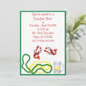 Crawfish Boil Party Einladung (Stehend Vorderseite)