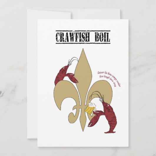 Crawfish Boil Party Einladung (Rückseite)