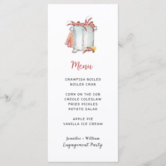 Crawfish Boil Party Menükarte (Vorderseite)