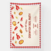 Crawfish Boil Party Picnic Celebration Banner (Vertikal)