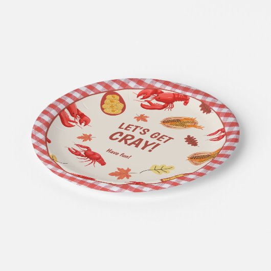 Crawfish Boil Party Picnic Celebration Pappteller (Schrägansicht)
