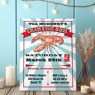 Crawfish Boil Party Poster Einladungen