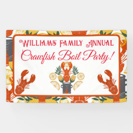 Crawfish Boil Party-Sommer Meeresfrüchte Keks Banner