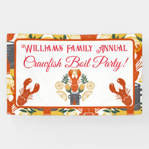 Crawfish Boil Party-Sommer Meeresfrüchte Keks Banner