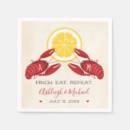 Crawfish Boil Polterabend Napkins Mit Monogramm Serviette