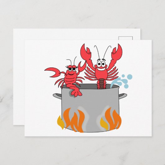 Crawfish Boil Postkarte (Vorne/Hinten)