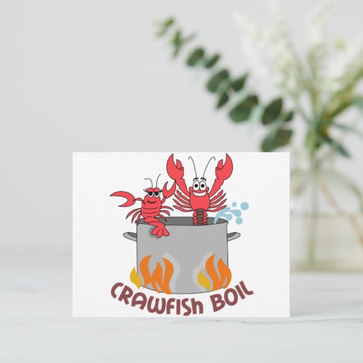 Crawfish Boil Postkarte (Stehend Vorderseite)