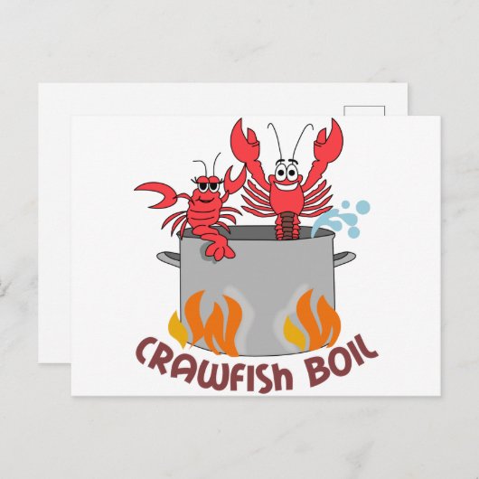 Crawfish Boil Postkarte (Vorne/Hinten)