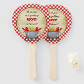 Crawfish Boil Pot Red Karo Gingham Fächer (Vorne und Hinten)